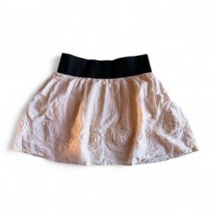 Passport Cream Skirt with Black Waistband